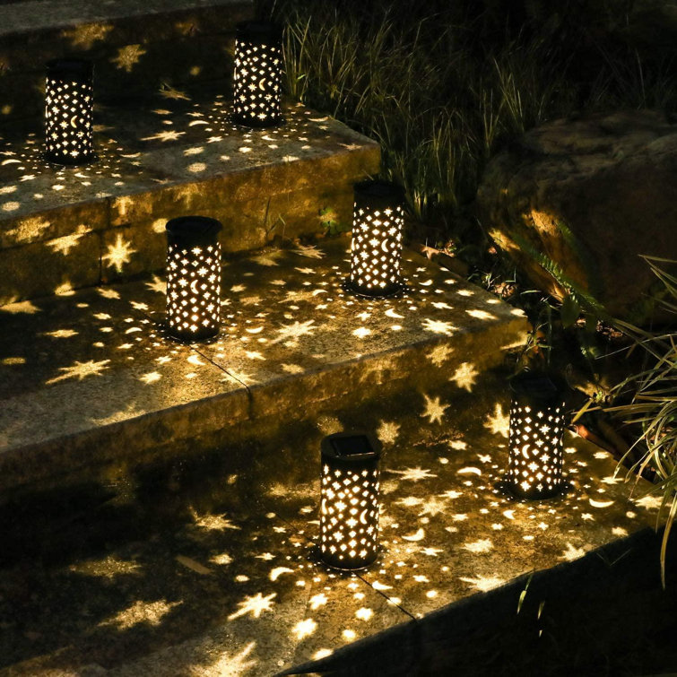 Glaustoncn 6 Pack Solar Pathway Lights Outdoor,Hanging Solar Lanterns